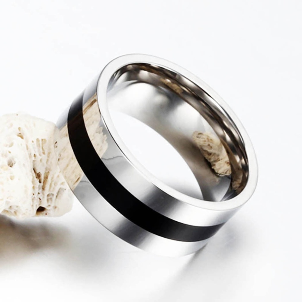 9mm Men's Stainless Steel Titanium Band